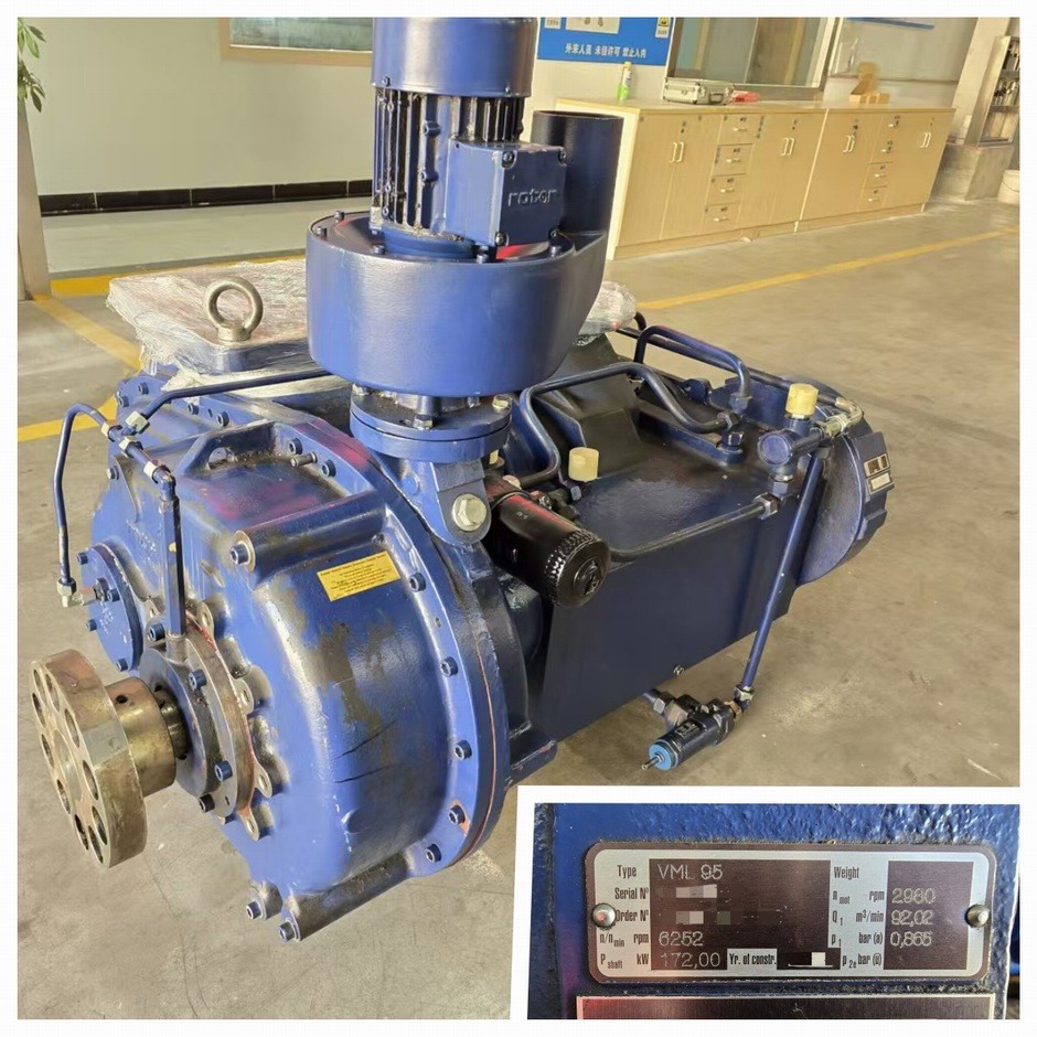 艾珍VML95螺桿風(fēng)機(jī)主油泵失效，造成齒輪及轉(zhuǎn)子損壞